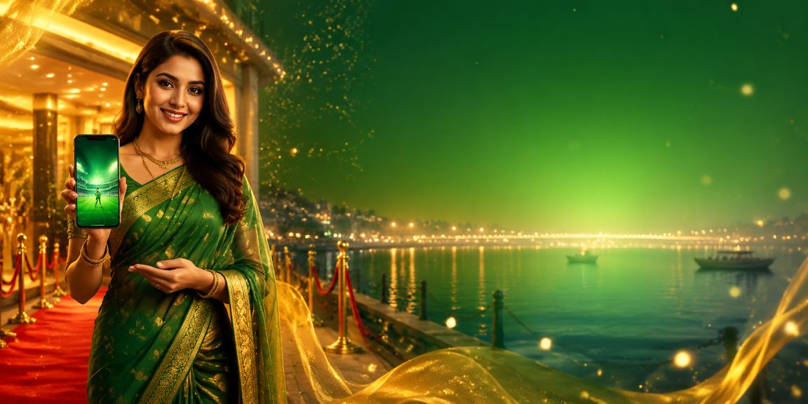A woman in a saree in Mymensingh making a financial transaction on a mobile casino app