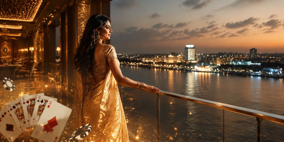 রংপুরে শাড়ি পরিহিত একজন খেলোয়াড় লটারি ও তিন পাতি খেলছেন