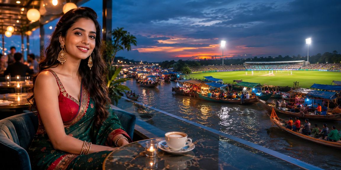 সুন্দরবন এলাকায় একজন বাংলাদেশি মডেল ক্রিকেট বেটিং পুরস্কার উপভোগ করছেন